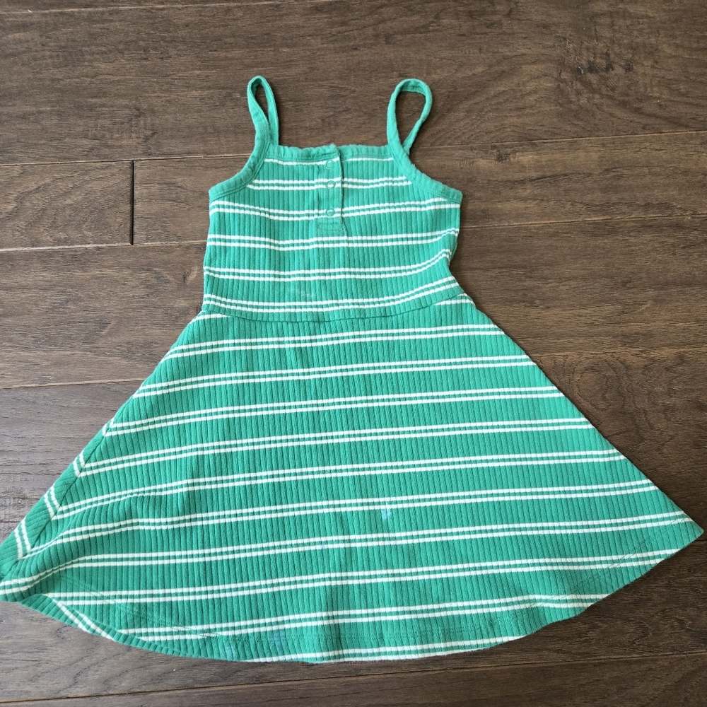 Hanna Andersson Green and White Striped Top